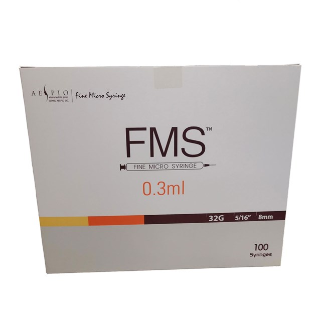 600039 : FMS Micro Syringe 32G Fine 8mm 0.3ml